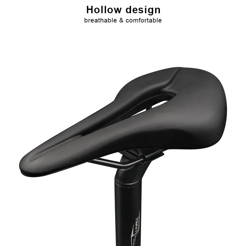 Bicycle Saddle Breathable Hollow PU Leather Soft Comfortable Seat MTB Mountain Road Bike OnePiece Cushion Cycling Parts 251027