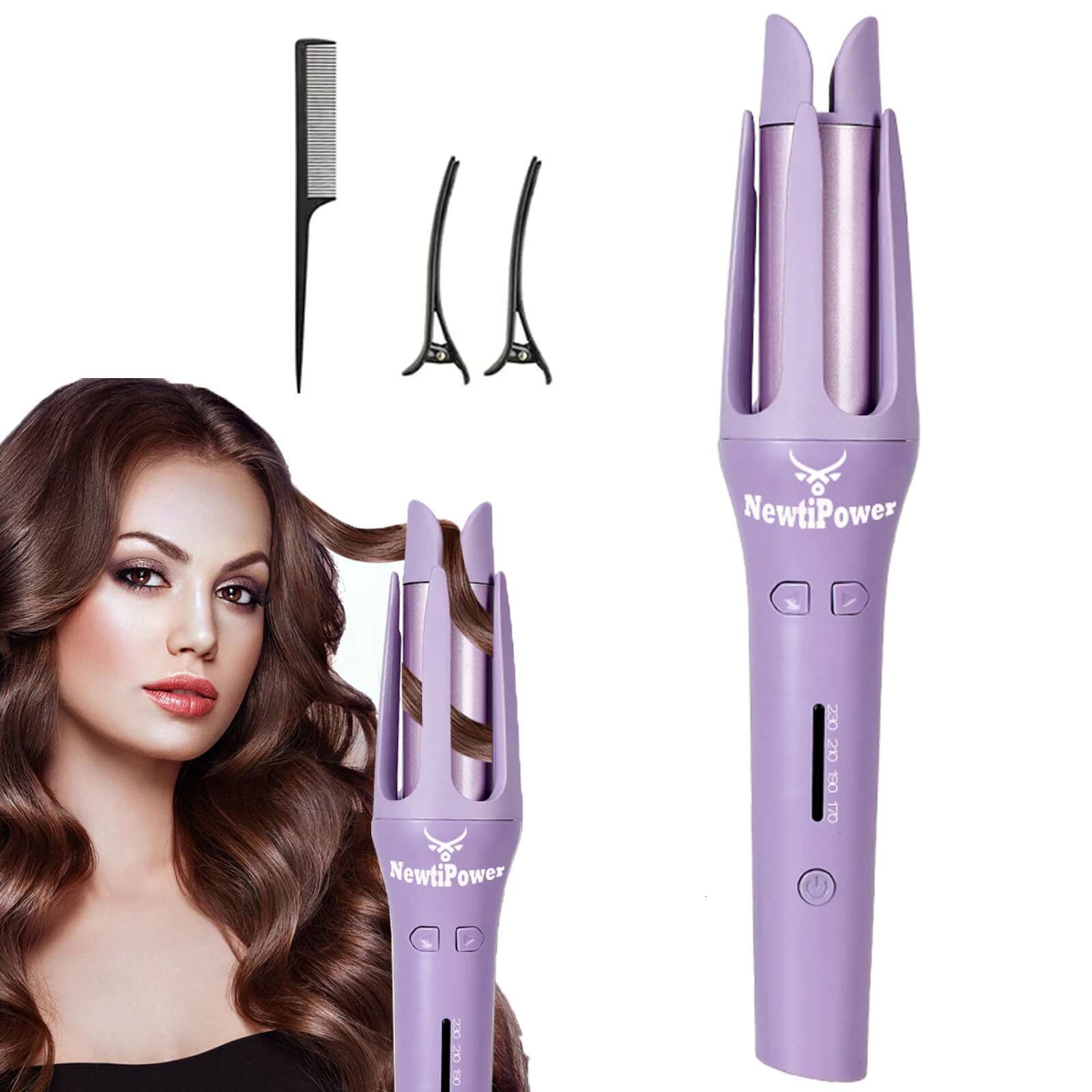 Tinsol 2 In 1 Automatic Curler 32Mm Auto Rotating Ceramic Roller Professional Iron Curg Wand Hair Waver