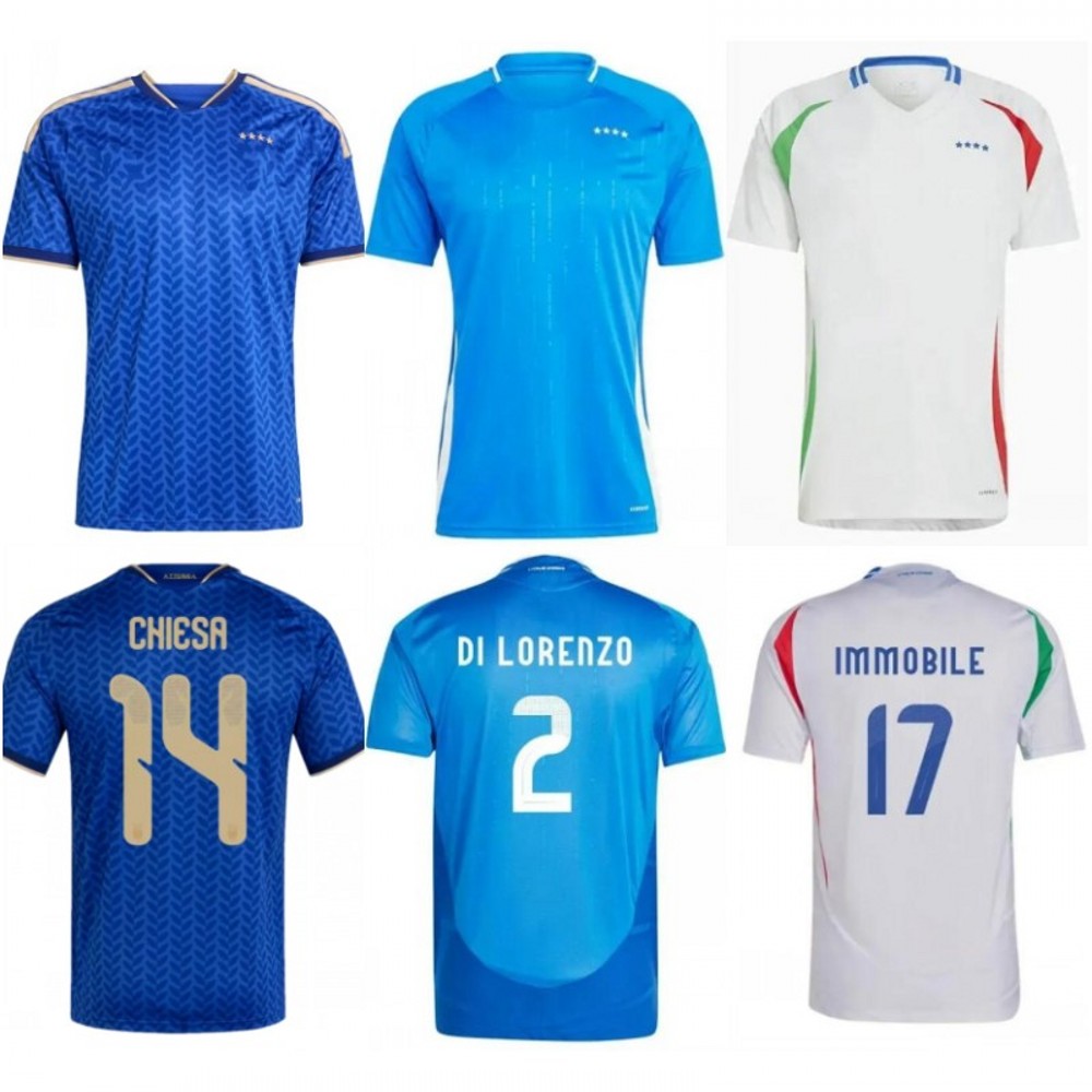 2026 Italy Soccer Jersey Mens DI LORENZO DIMARCO VERRATTI PELLEGRINI JORGINHO PINAMONTI RASPADORI GNONTO PESSINA POLITANO BARELLA ZANIOLO BONUCCI Kids kit
