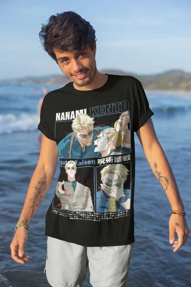Nanami Kento T-shirt Jujutsu Kaisen JJK Anime Shirt Soft T-shirt Full SizeXJ250409