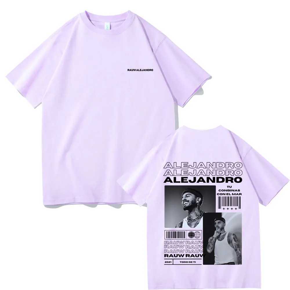 Rauw Alejandro Todo De Ti Album Printed T-shirt Mens Hip Hop Super Large Mens Cotton T-shirt Mens Fashion Retro Street WearXJ250409
