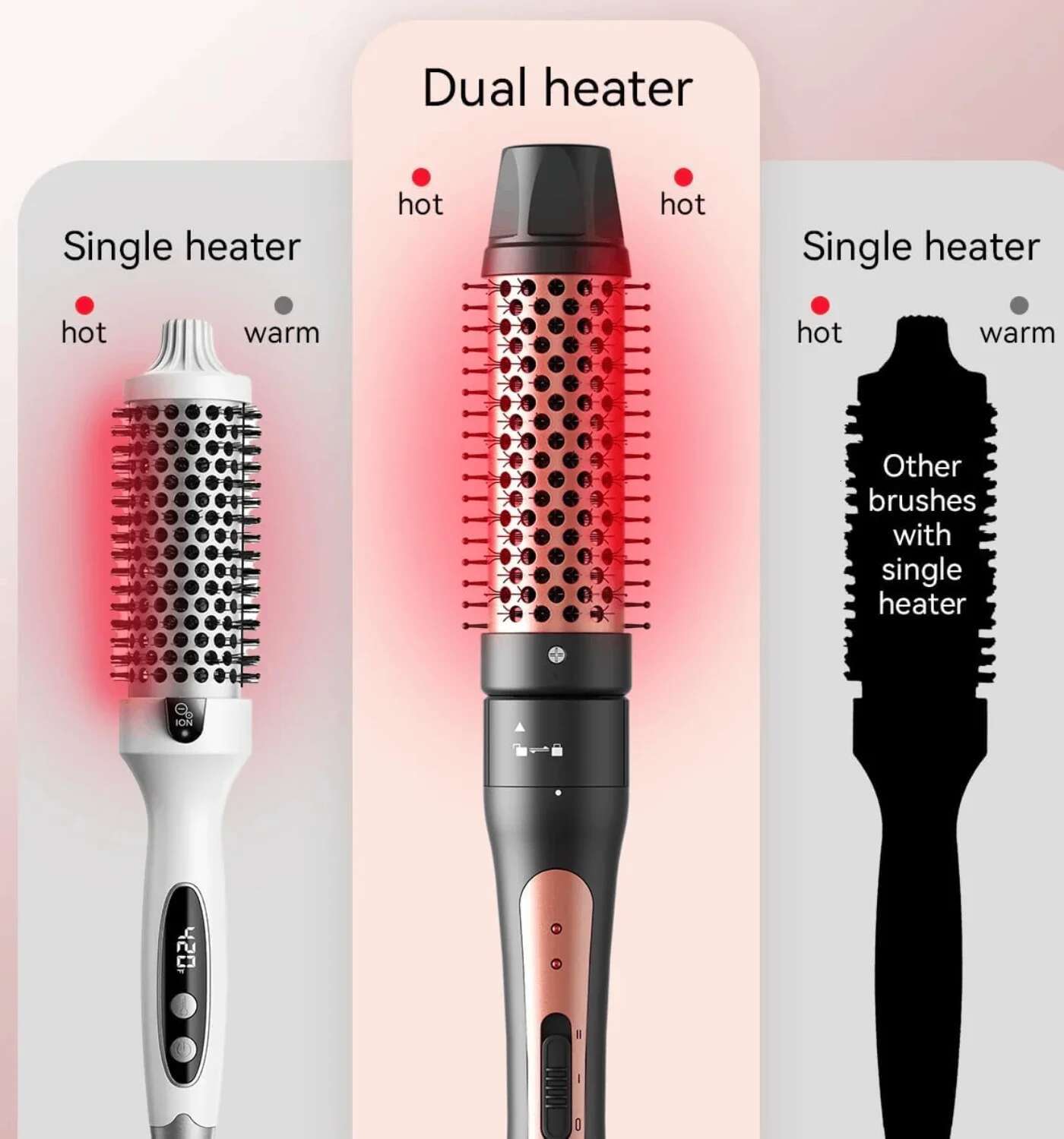 4 In 1 Curg Equipped With Electric Brushes Hot Air Comb Fast Heating Up Crimper Wand Curler Salon Curly Hair Iron