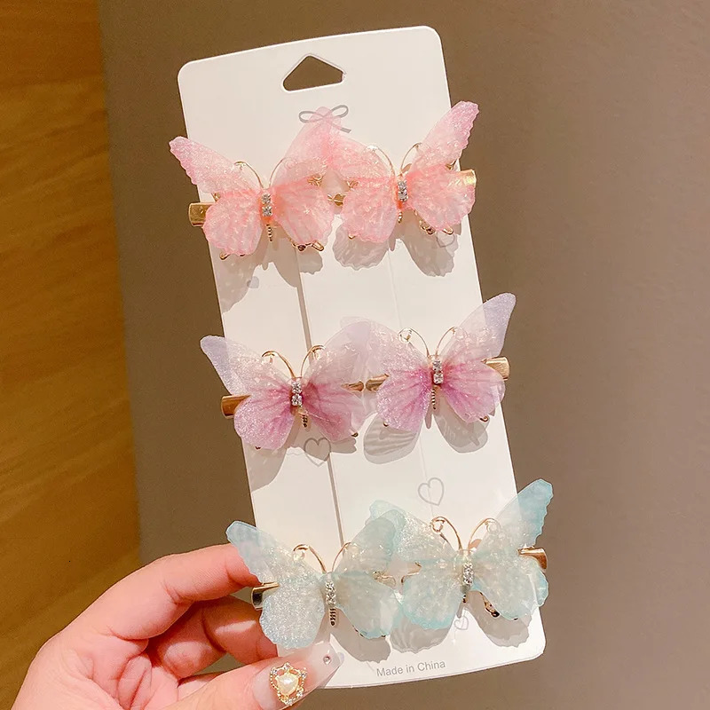 60 pieces of womens colorful butterfly hair clip girls hair clip bucket sweet hair decoration rainbow headband hair accessories 250409