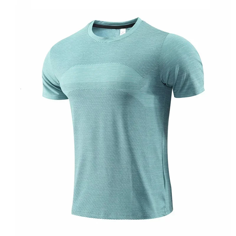 Multi color quick drying short sleeved sports Tshirt gym jersey fitness shirt running mens breathable w250327