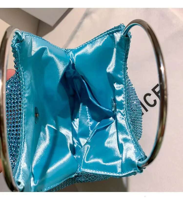 Glitter Shiny Dias Pleated Skirt Evening Metal Handle Women Handbag Wedding Party Clutch Purse Shoulder Underarm Bag