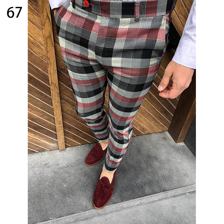 Male Business Suit Trousers Striped Large Size Classic Suit Pants Men Social Pant Street Wear Mens Trousers Casual Trouser Fashion Clothing