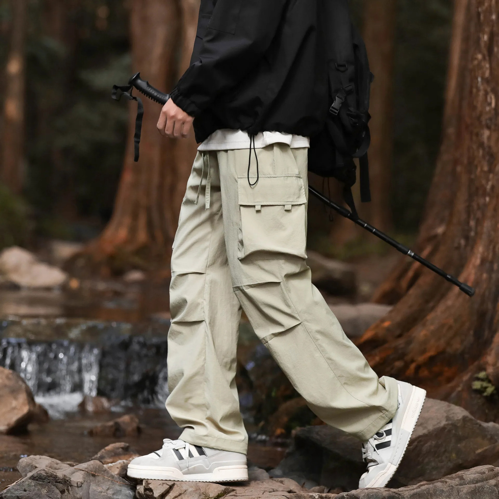 Paratroopers Pants Workers Mens Summer Skin American Straight Casual Cold Sports Big Pocket 251030