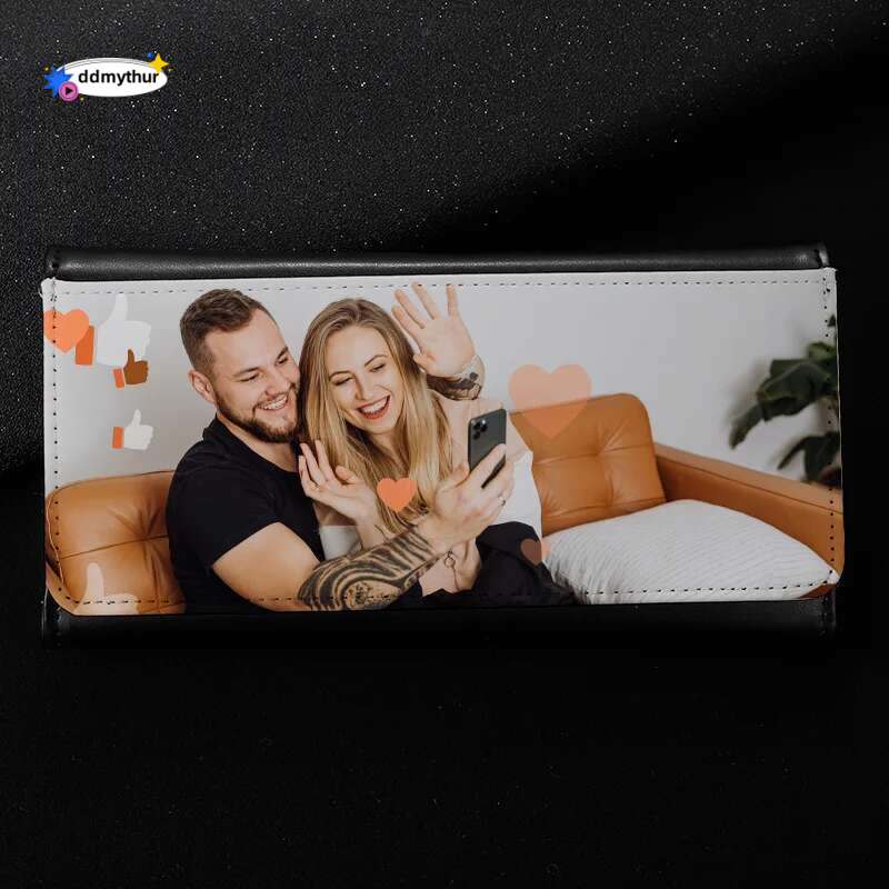 New Personalized Color Picture Tri-fold Long Custom DIY Ladies Wallet Print Synthetic Leather Card Holder Fashion ddmythur