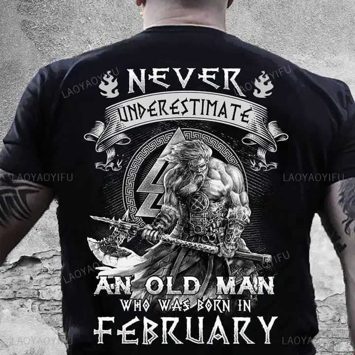 Viking Blood High Quality 100% Cotton Mens Short Sleeve Viking Legend T-shirt Retro Classic T-shirt Valhalla Odin TopXJ250409