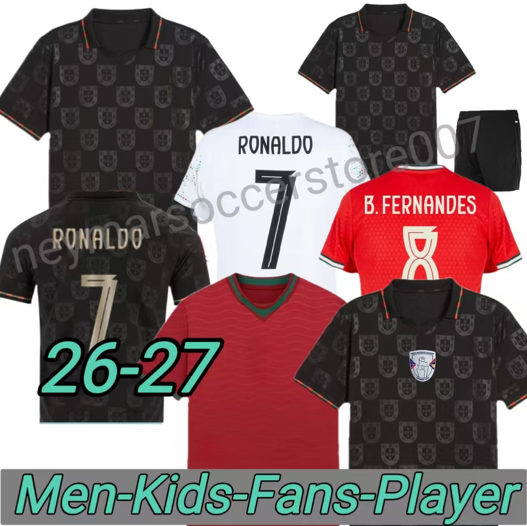 26 27portugalS soccer jerseys RUBEN RONALDO PEPE Portugieser 25 26 27 Portuguese football shirt Men Kids kit sets 3XL 4XL team Portugals tops thailand