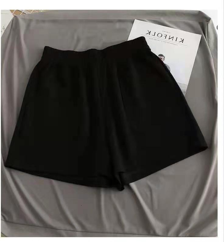 2025 new designer shorts Summer thin outerwear Korean version sports or women high waisted loose fit slimming wide leg three part pants with cotton an