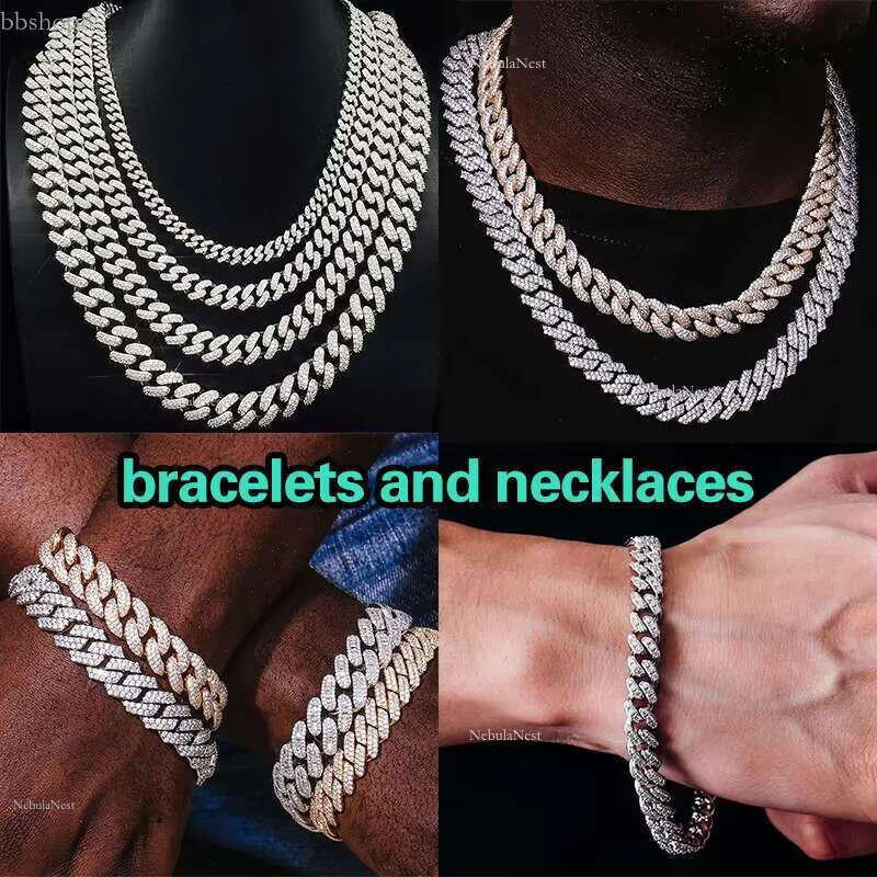 6mm sier 1 row stones D vvs dia bracelet men and women hip hop miami k moissanite cuban chain