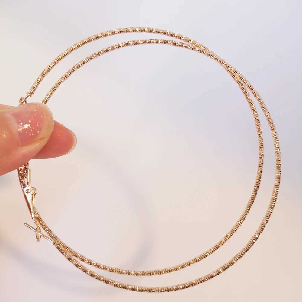 BLIJERY Shiny Twisted Big Hoop Earrings for Women Jewelry Basketball Brincos Temperament Round Circle Earrings Boucles doreill Z250408