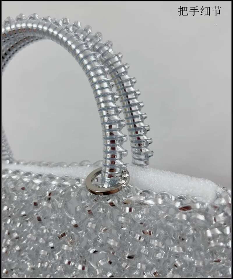 Pure Handmade Handbag For Single Shoulder Crossbody Small Square Bag, Shiny PVC Woven Women's Bag