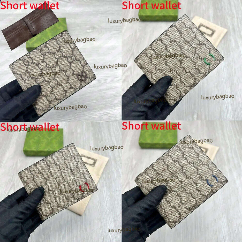 Wallets for men Short Standard fashion Luxury Wallet Leather Classic Inner Pouch Credit Card Folding Business Card Clip Card Holder Slots Wallets With box