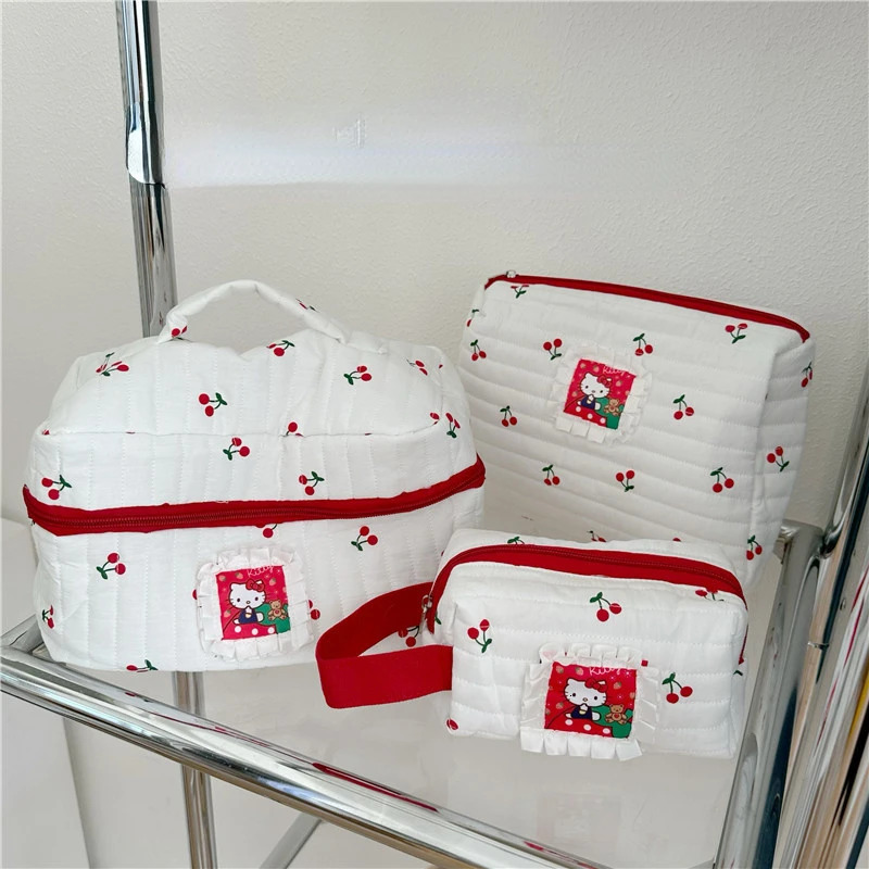 Cute ladies large capacity cat makeup bag Instagram travel portable toilet 250408