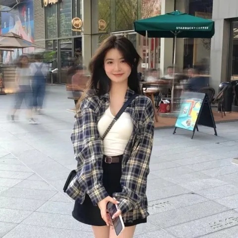 2025S Designer Women S T Shirt Checkered Men S And Women S Spring Summer New Lazy Style Loose Shirt Cardigan Jacket Long Sleeved Top