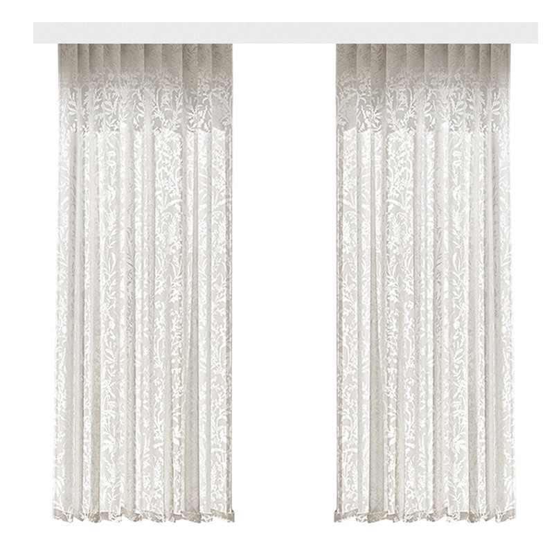 XX0389 Moon Branch Shadow Window Screen French Living Room Bedroom Balcony Cream Color High-grade Hollow Princess Style Curtain