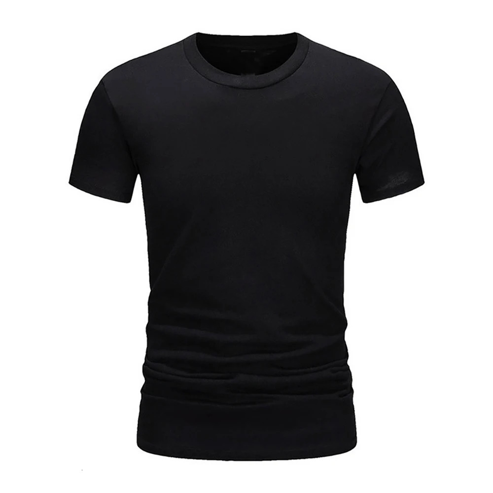Mens cotton T-shirt summer mens T-shirt loose oversized T-shirt casual breathable short sleeved clothing 250402
