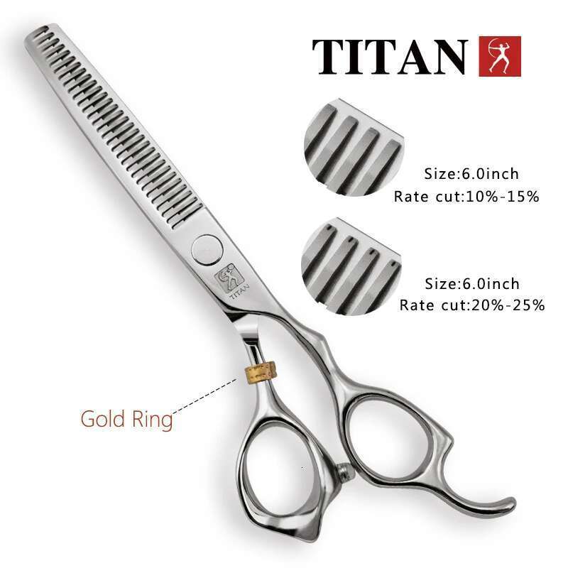 TITAN Professional barber tools hair scissor Cutting thinning hairdressing shear 5.0/5.5/6.0/6.5inch Japan 440C steel