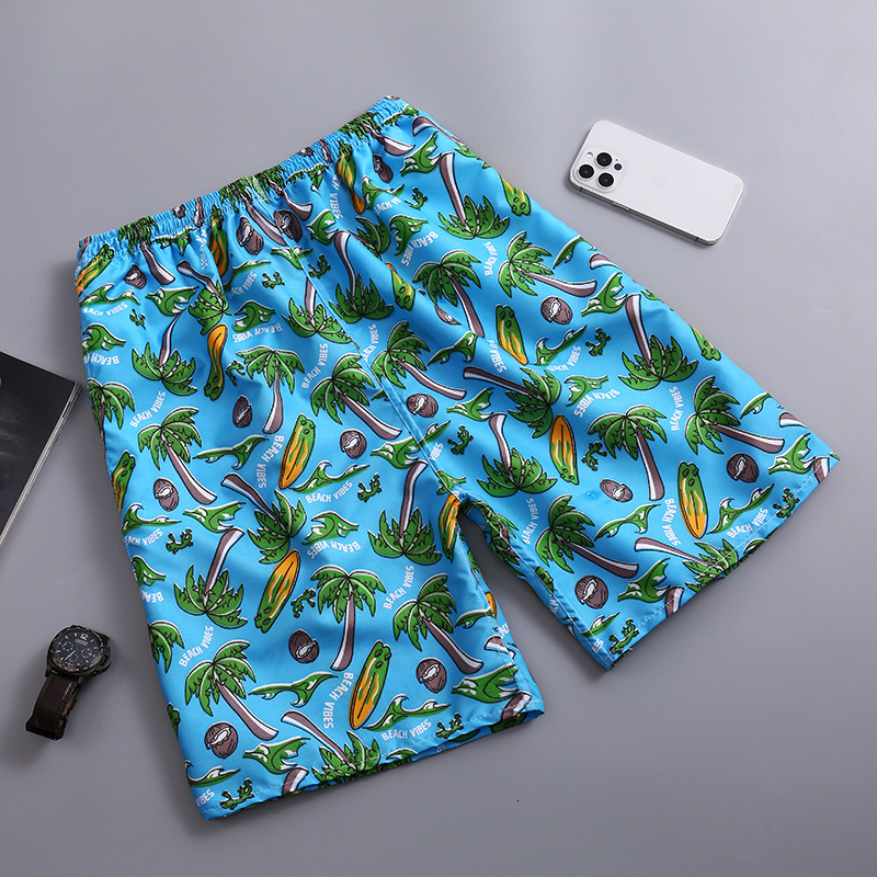 2025 New Designer Men Shorts Beach Large Size Quick Drying Loose Fitting Quarter Sports Casual Floral Pants