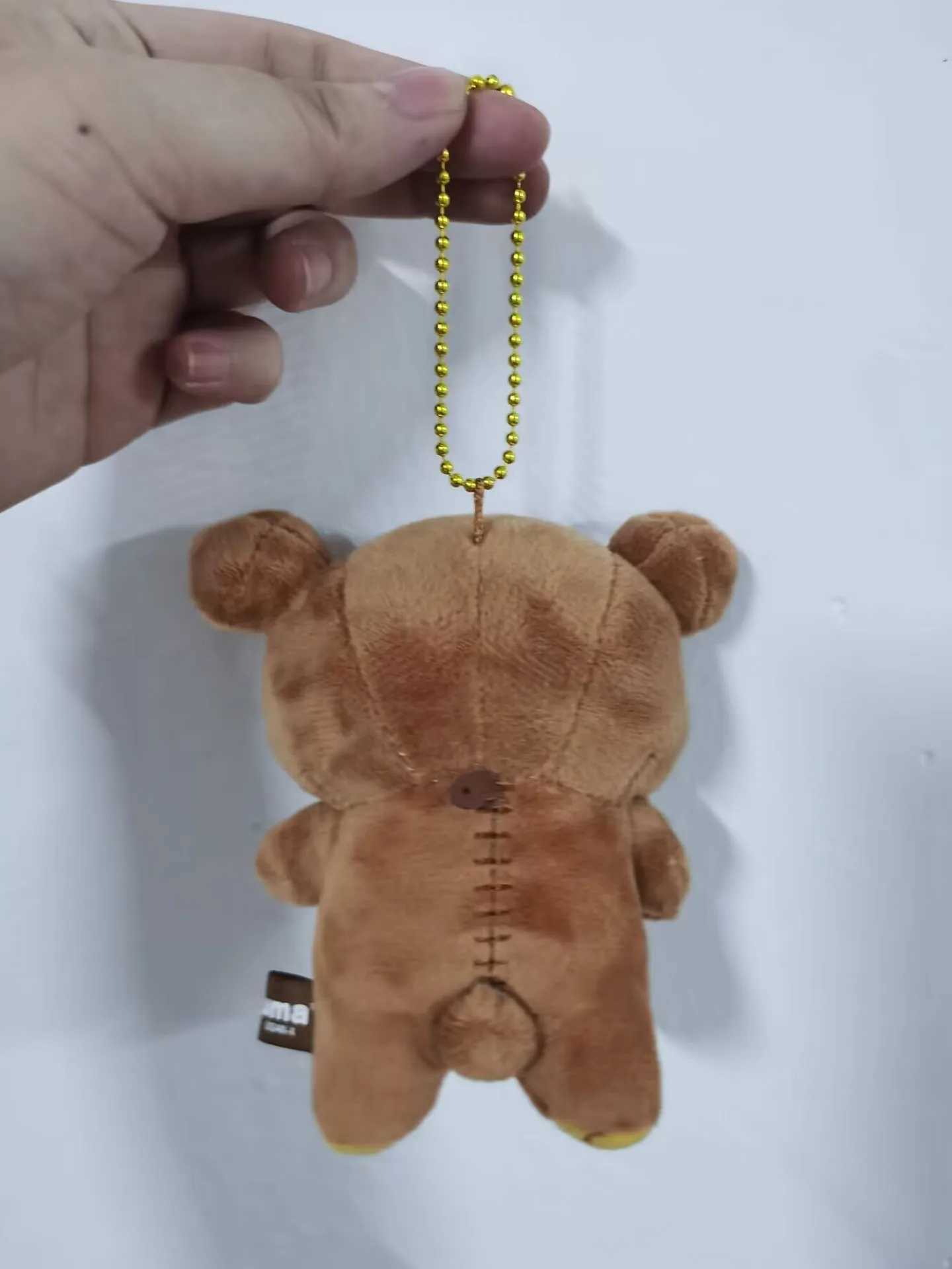 Cute Rilakkuma Korilakkuma Bear Plush Mascot Keychain Stand Keychain Small Pendant Childrens Gift Girl Toy 12cmXJ250409