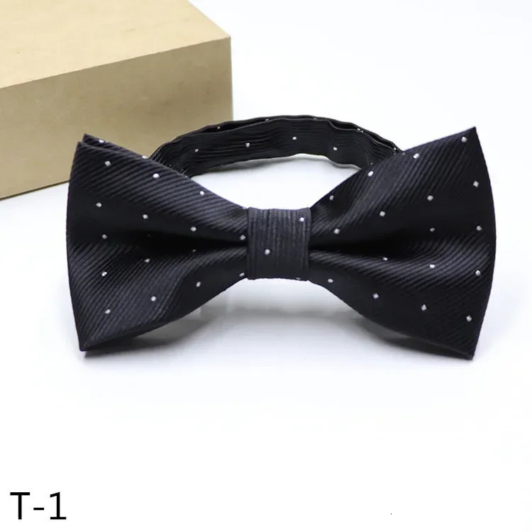 Korean Fashion Dot Collar Wedding Gift Silver Dot Bow Formal Dress Bow Fashion Mens Bow 250407