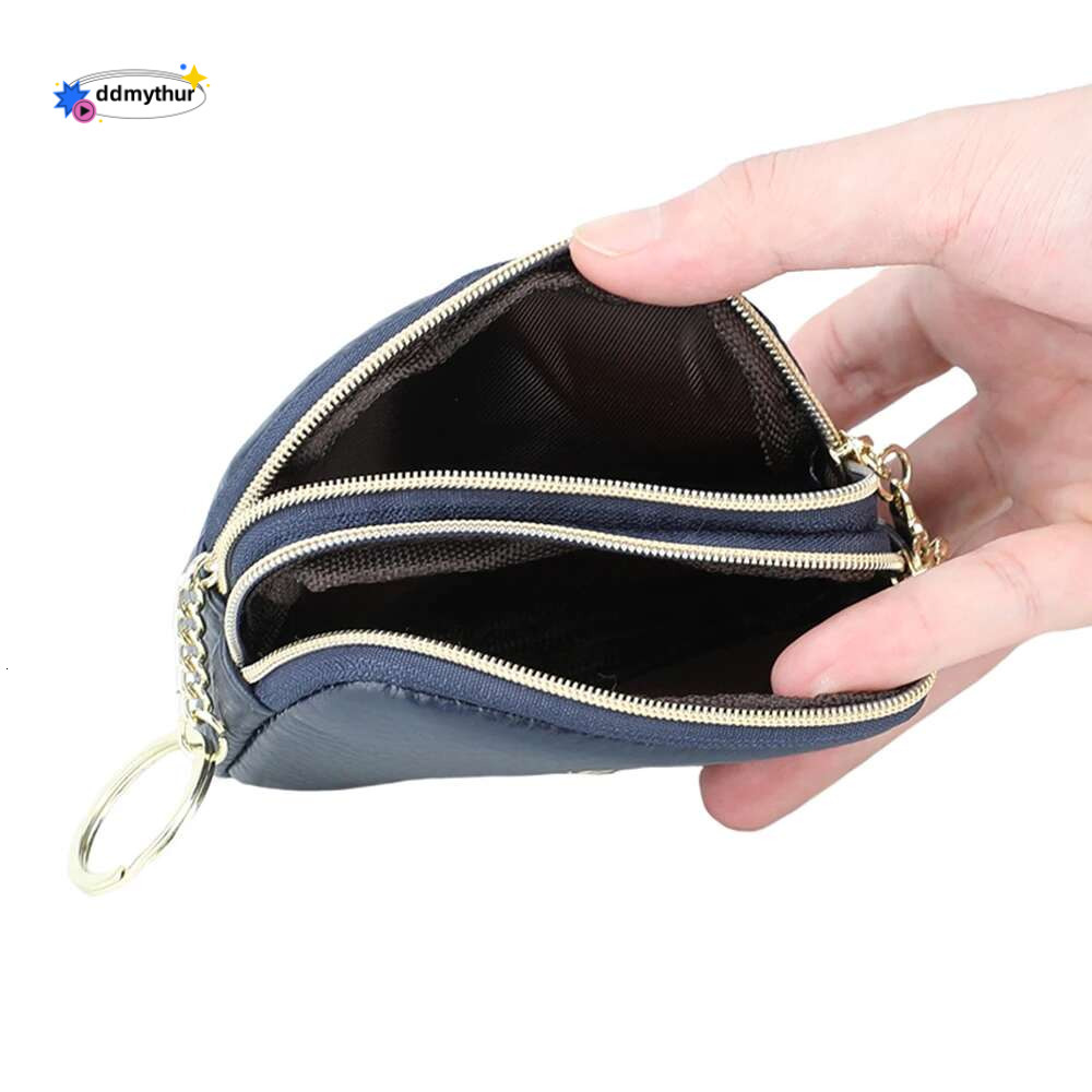 Senorita Fashion Genuine Leather Women Coin Double Zipper Small Purse Wallet ddmythur