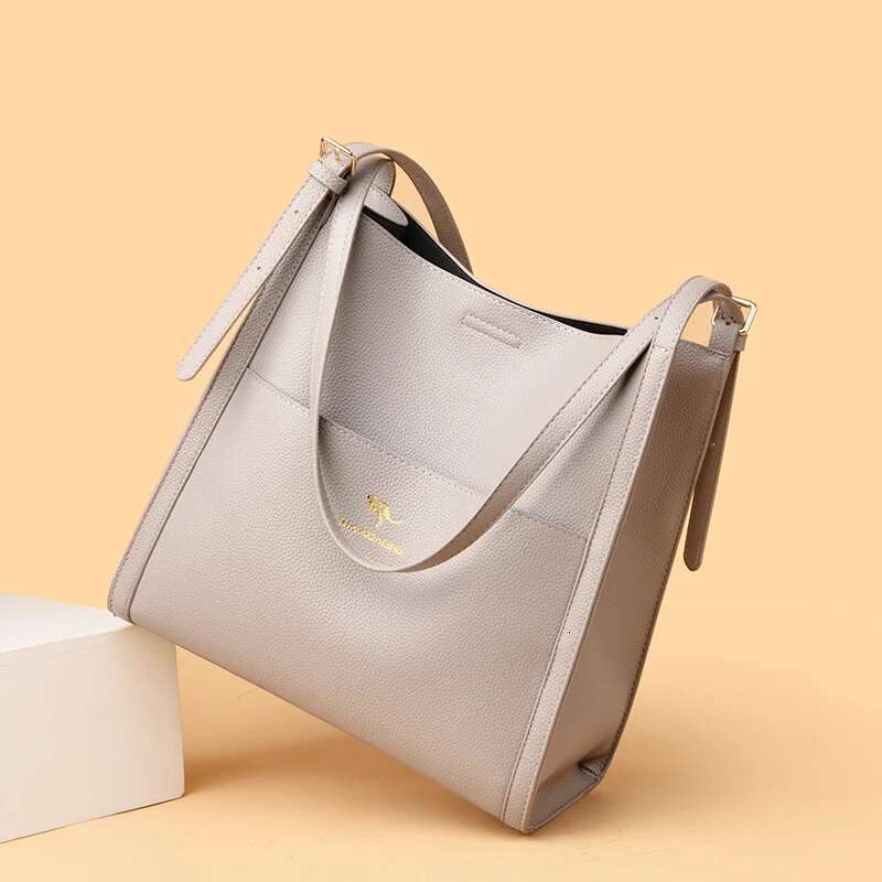 2024 New Leather Bucket Shoulder Women Purses Fashion Underarm Satchel Messenger Bag For Shopping Large Capacity Tote