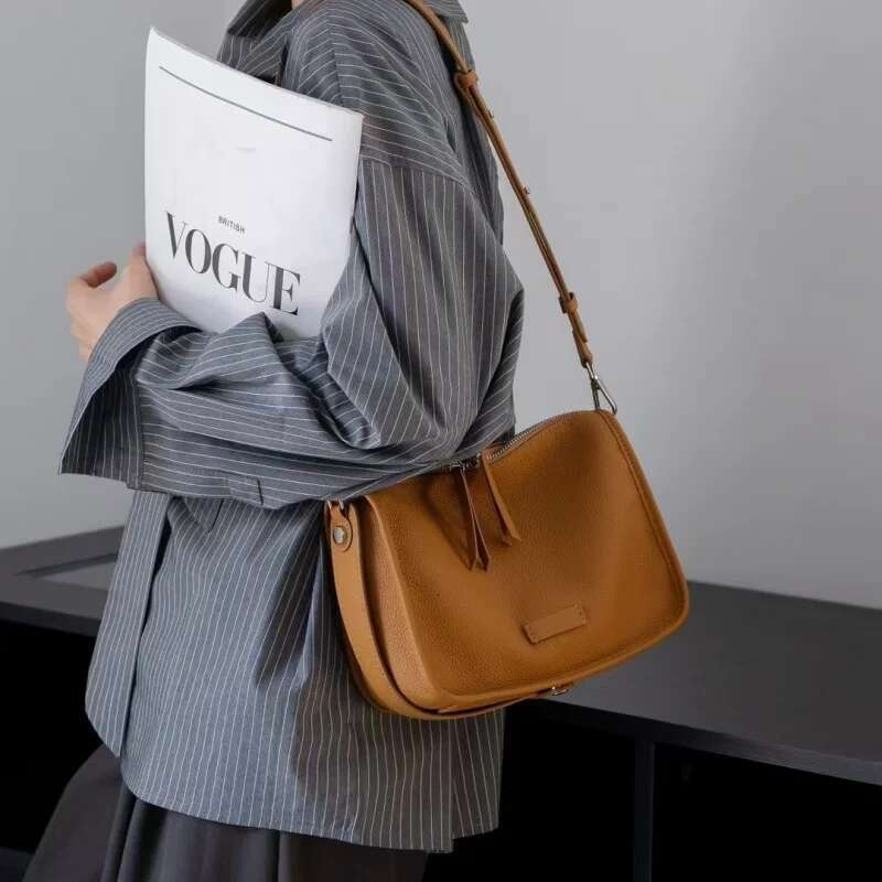 Bag Autumn Winter Cross-Border New Underarm High-End Crossbody Genuine Leather Women's Cowhide Shoul