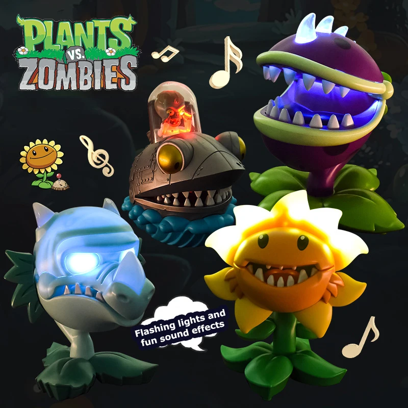 Plants vs Zombies 2 Licensed STEM Building Kit - Primal Sunflower Family Interactive Model, Multiplayer Game Bulk Stock Birthday Gift