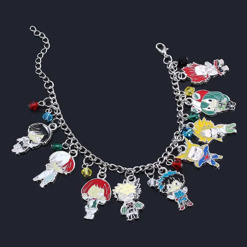 Anime My Hero Acade Bracelet riya Izuku Deku All Might Boku No Charms Bangles Chain Links Wen Bracelets Jewelry GiftC250408