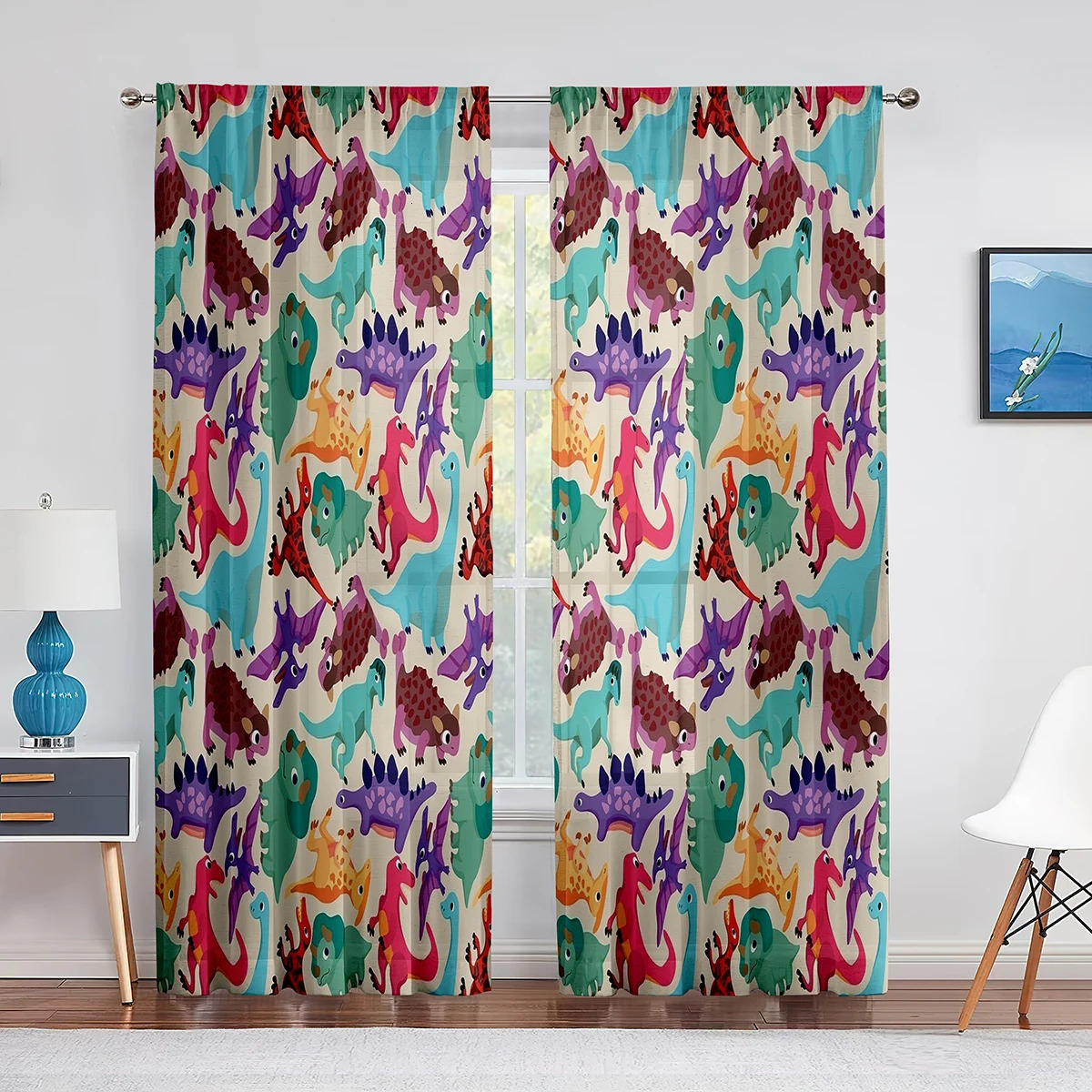 Dinosaur cartoon animal blinds transparent blinds used for modern blinds decoration in living rooms childrens and boys bedrooms 250409
