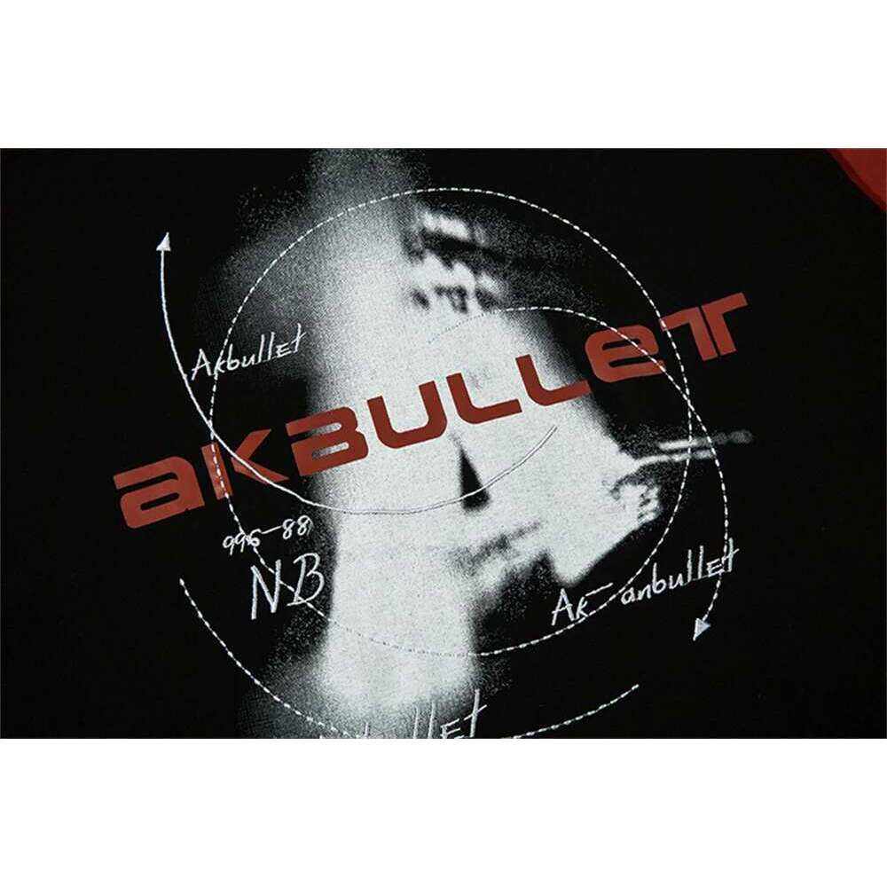 Contrast Paneled Short Sleeve T-Shirt Mens Summer Streetwear Round Neck Cotton Tee Loose Casual Print Half-Sleeve Clothes Men