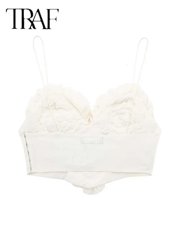 Fashion Heart Sling Cropped Tops For Women Summer Sleeveless Tank Top Female Sexy Street Ladies Suspender Top 250408