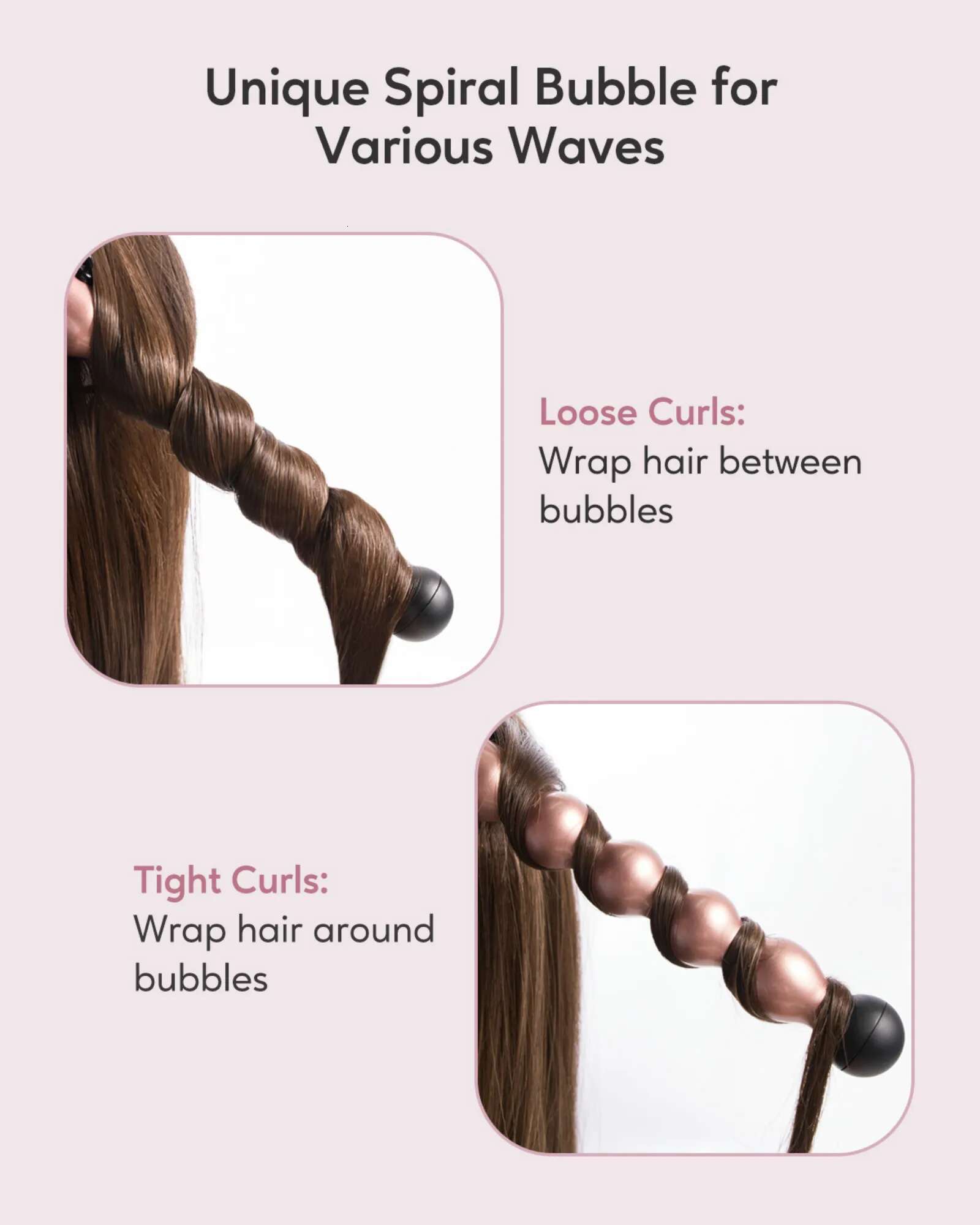KIPOZI Hair Curg Wands 5 In 1 Curler Set 9-32Mm With Ceramic Coating Barrels Tongs Instant Heating Up