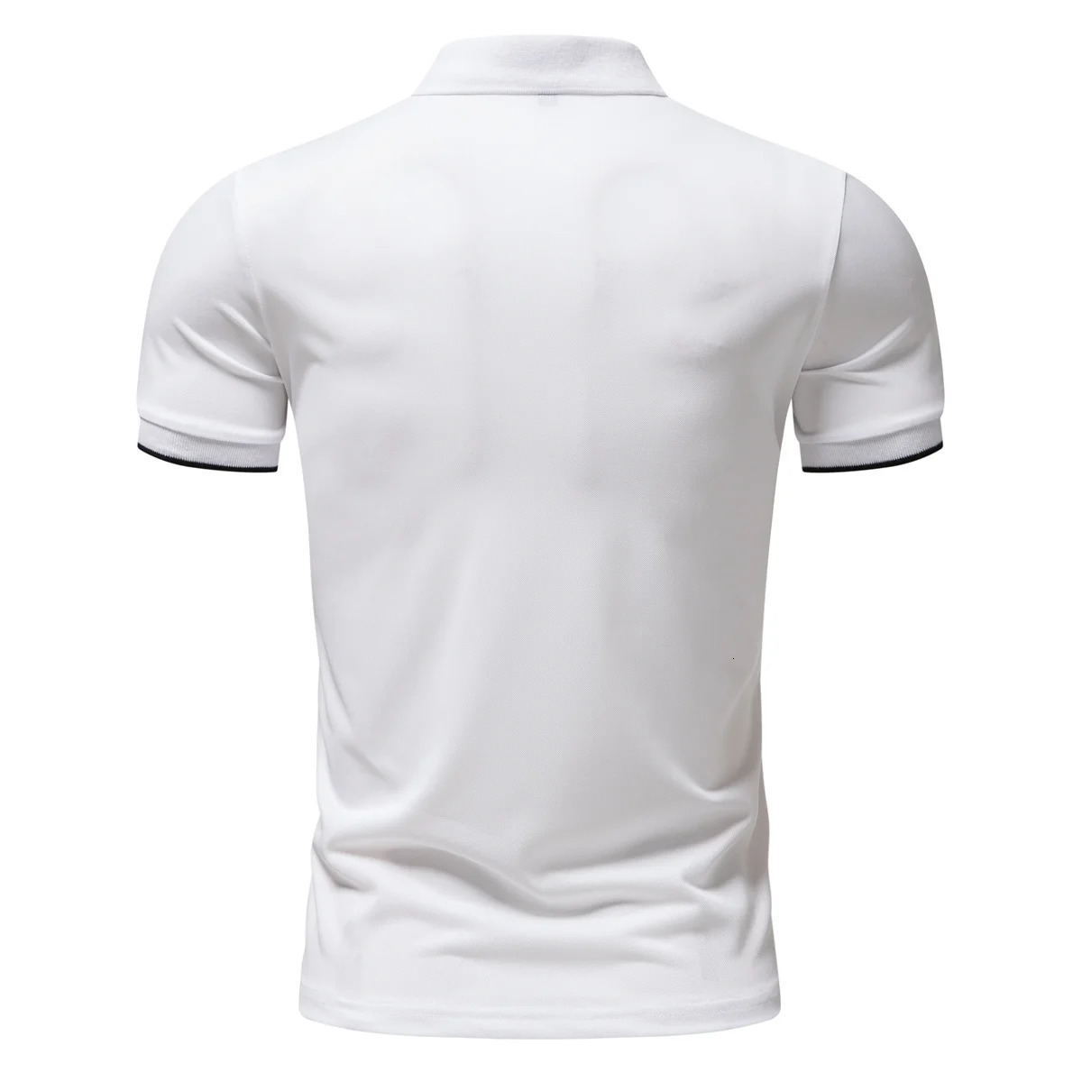 Summer Mens Polo Collar Stripe Fashion Tshirt Casual 250409