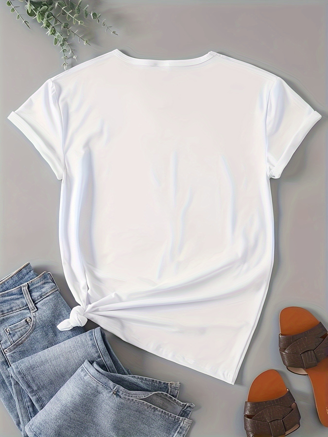 Cat and dog and cat print T-shirt casual round neck short sleeved top for spring and summer womens clothing 250409