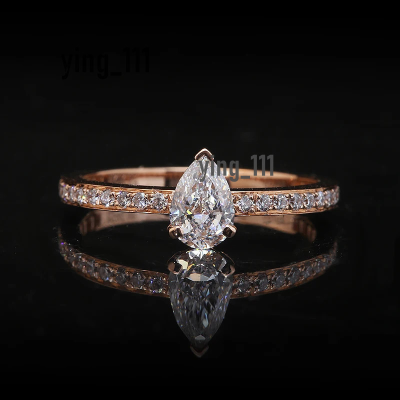 Water Drop 1ct IGI Lab Grown Diamond HPHT CVD Jewelry Solid 14K Gold Engagement Wedding Ring for Women Luxury