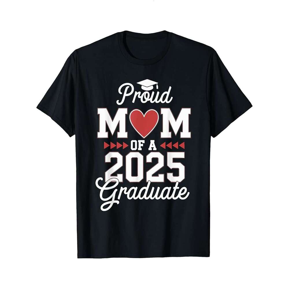Designer T shirt Proud Mom of A 2025 Graduate Senior Graduation Clas - 220g Tshits