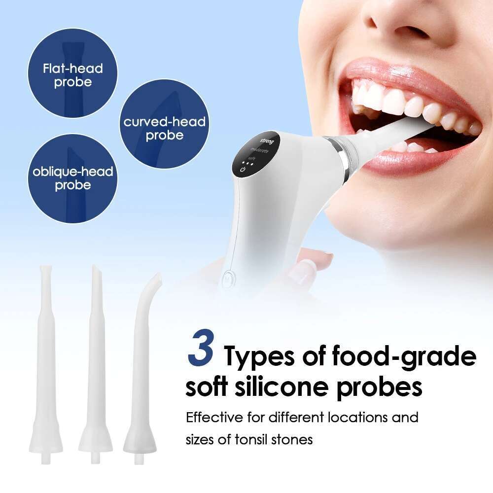Electric Remover Kit Vacuum With Irrigation Syringe Instant Suction Tonsil Stone Removal