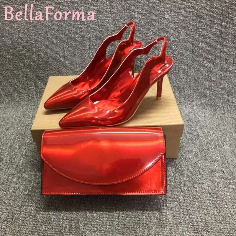 Women's Open-Toe Cross-Strap Fish-Mouth Stiletto Sandal Gold Platform Matching Clutch Banquet Wedding Sgback Pointy High Heel