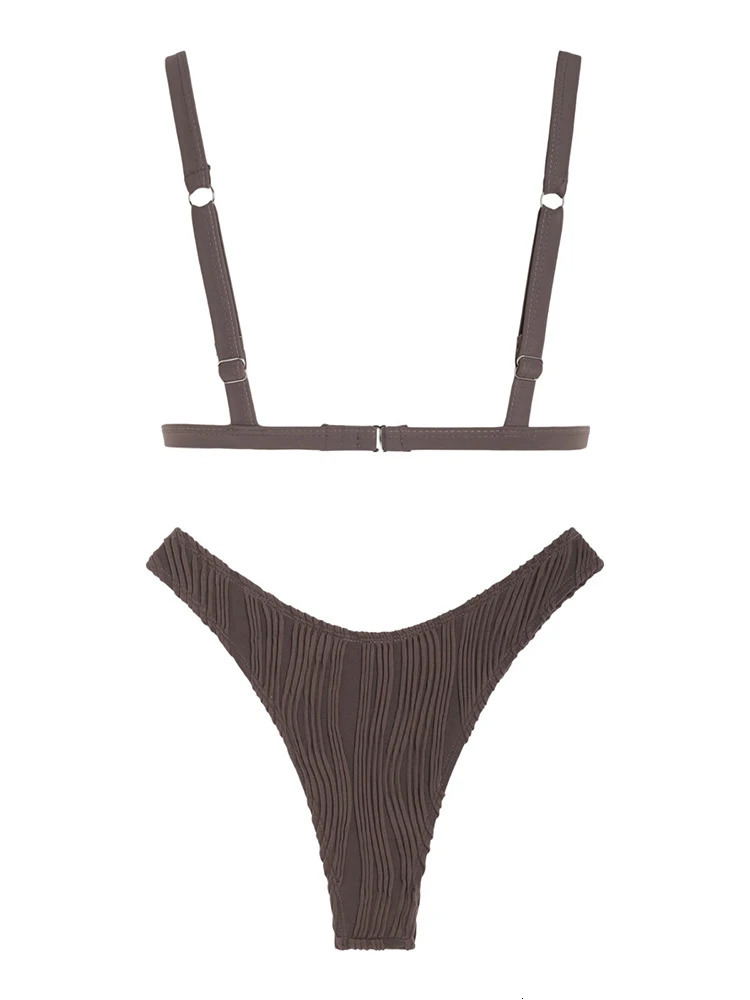 womens swimsuit texture high cut bikini w250327