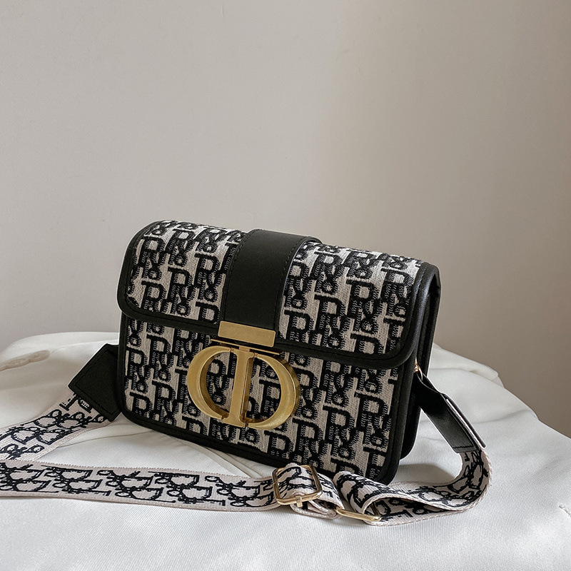 2025 Fashionable new stylish women's bag women's chain small square bag single shoulder high-level embroidery cross body bag