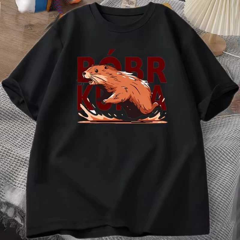 Kurwa Gladiator Cotton Mens T-shirt Roman Glory Graphic T-shirt Bober Beaver Boberek T-shirt Casual T-shirtXJ250409