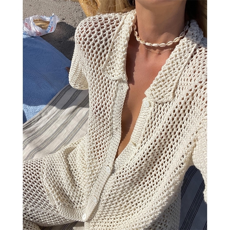 Suitsuit Cover Up Beach 2025 Knitted Hollow Open cardigan Top Straight Pants Set Mesh High Waist Bottom Sexy Streetwear y250327