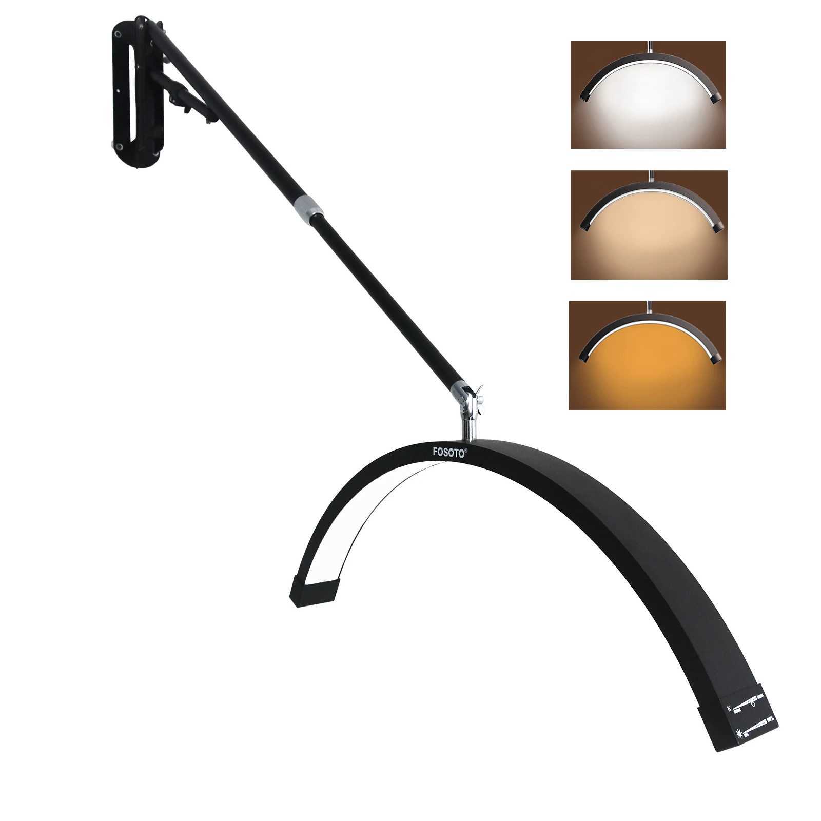 FOSOTO wall mounted half moon light photography fill light LED pendant light used for hair salons eyelashes nails tattoos beauty salons X250409