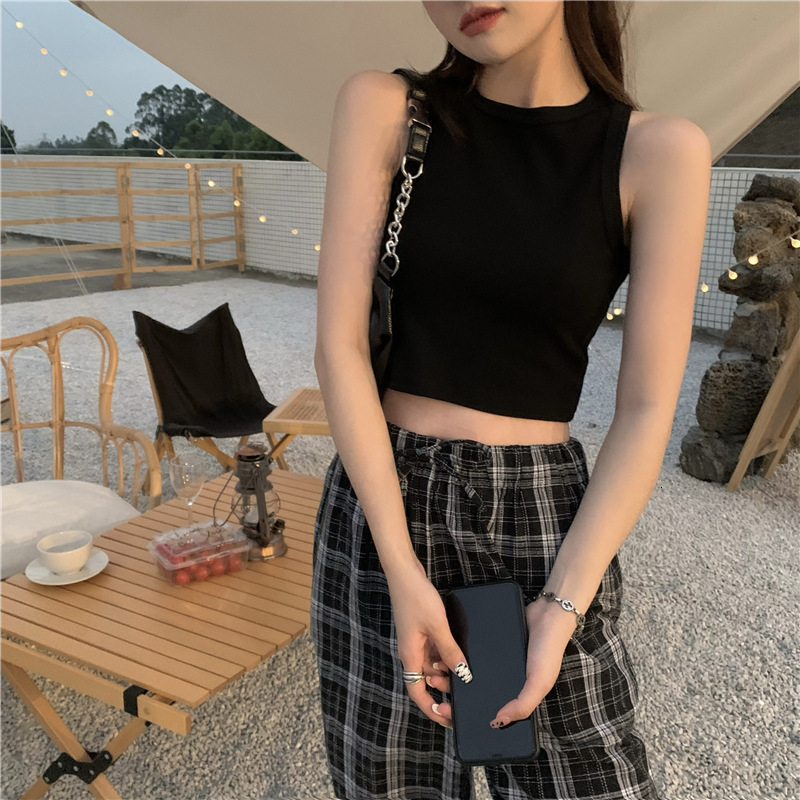 2025S Designer Women S T Shirt American Style Small Round Neck Slims Down And Exposes The Navel Short External Vest For Summer New Spicy Girl Camisole