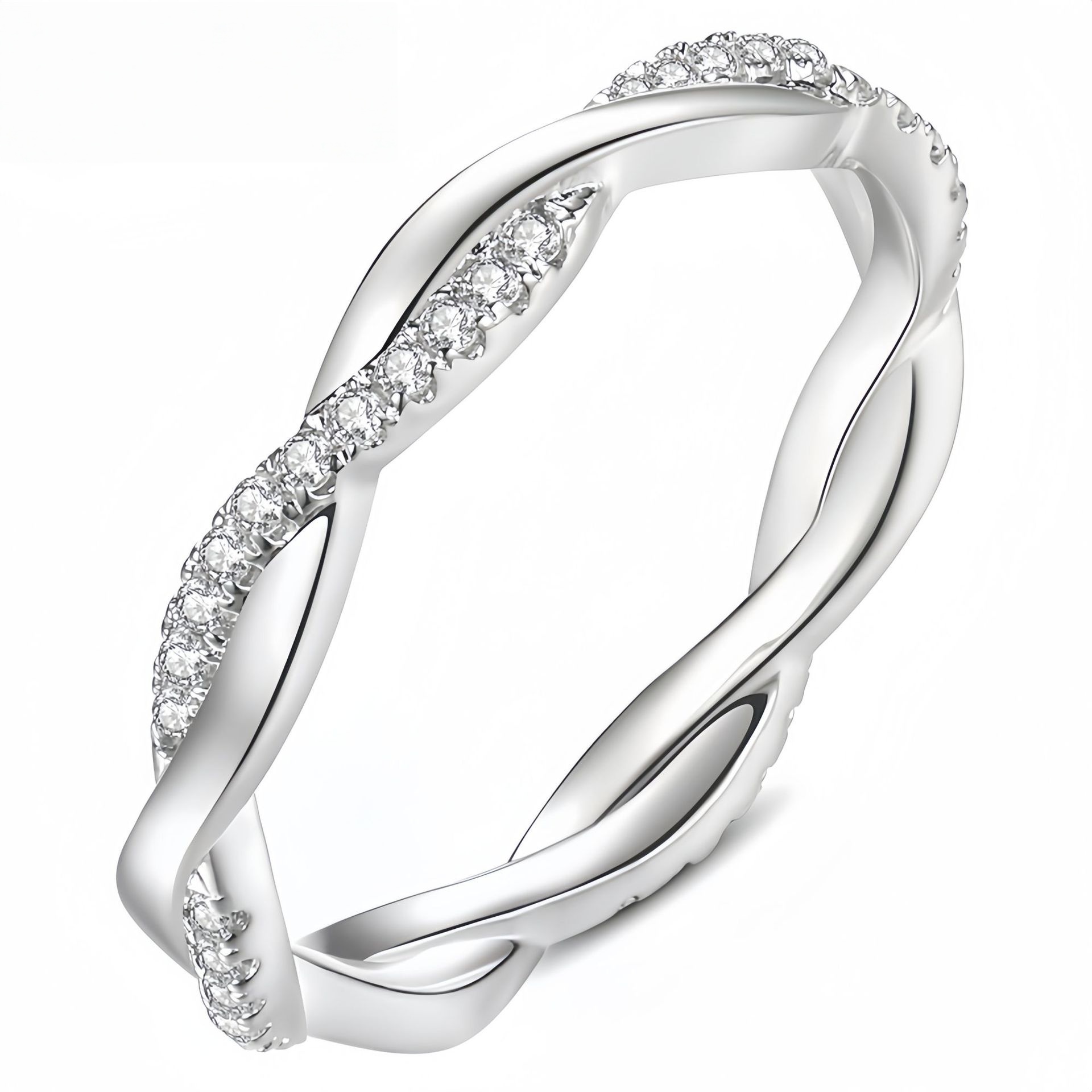 2025 moissanite rings for women luxury rings designer for women 925 silver High end niche half diamond ring made of pure silver Simple Zircon Index Fi - view 9