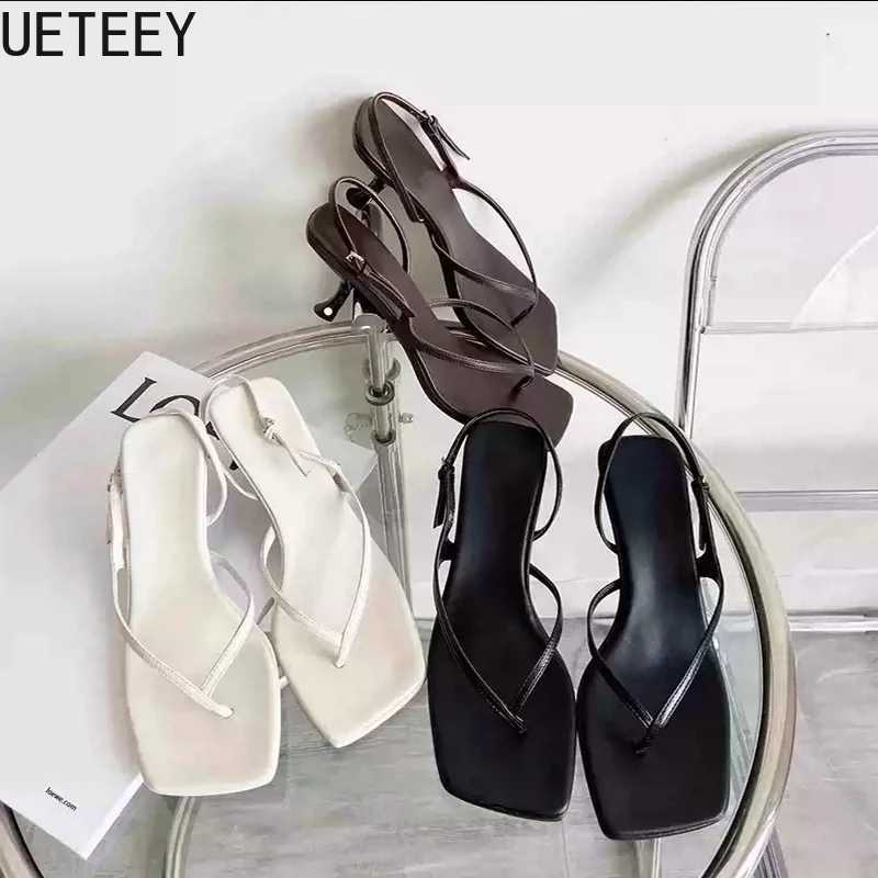 New Arrival Summer high-heeled womens clip toe sandals fashionable narrow band sandals design style party dress sandals T250409